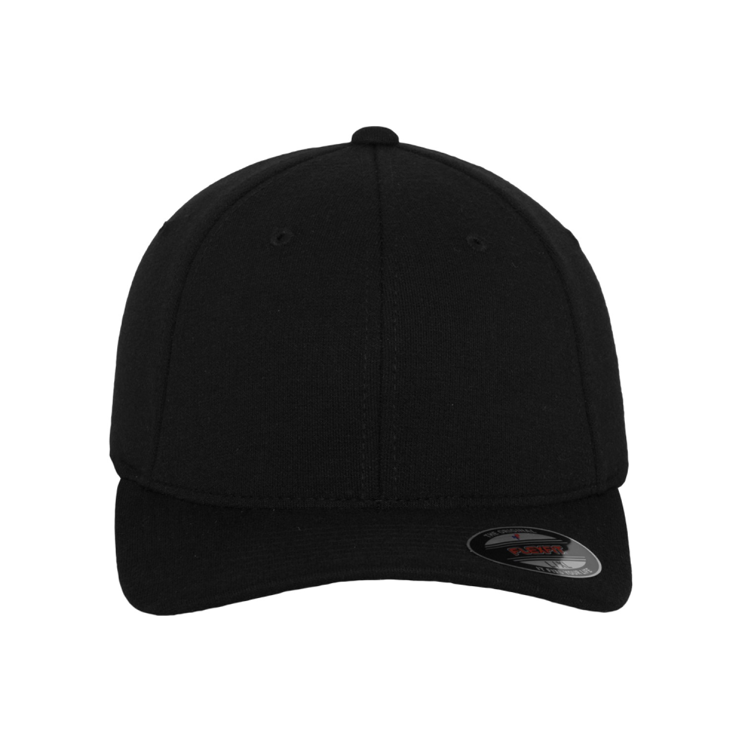 Flexfit Double Jersey Baseball Cap  – Schwarz –Größe L/XL