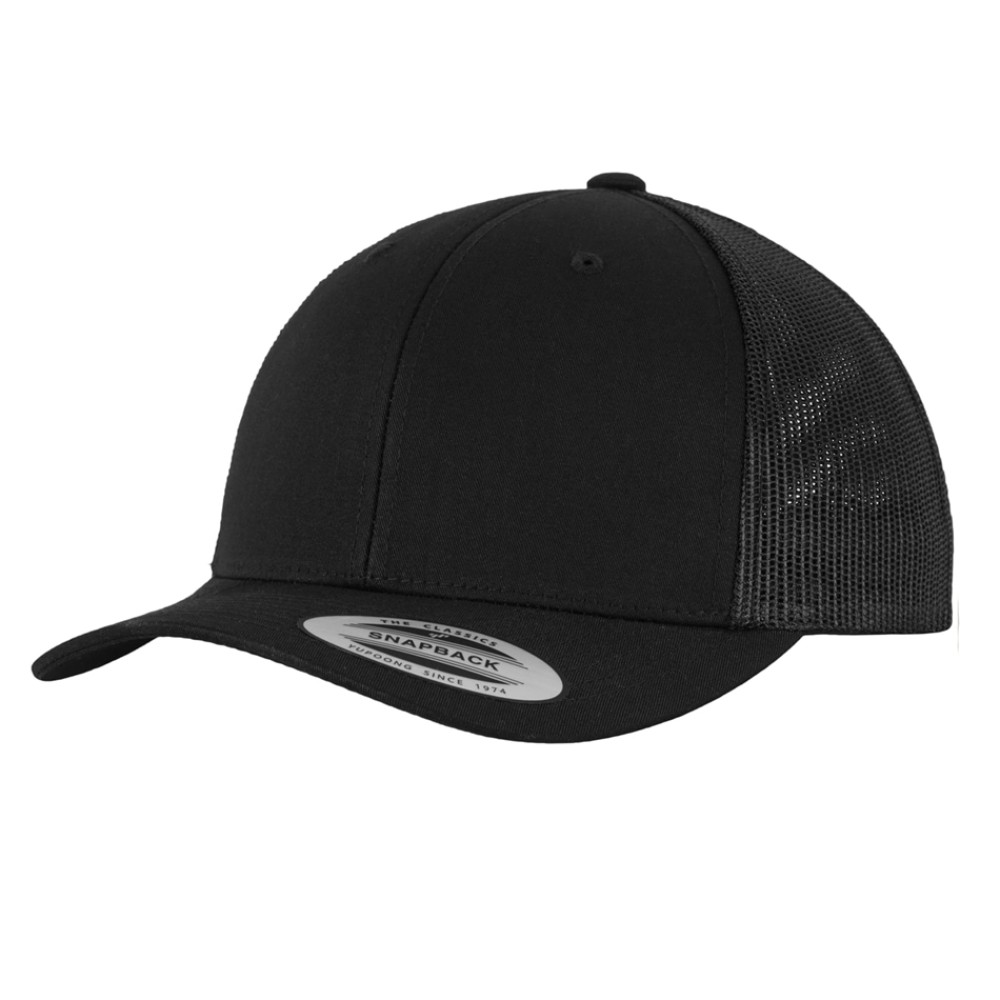 Yupoong Retro Trucker Cap Schwarz