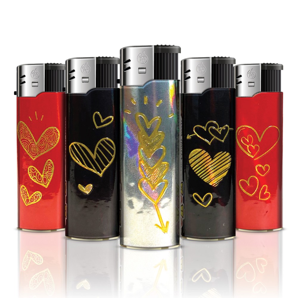 Motivfeuerzeug Aluminium ''SHINY HEART'' VE-50 