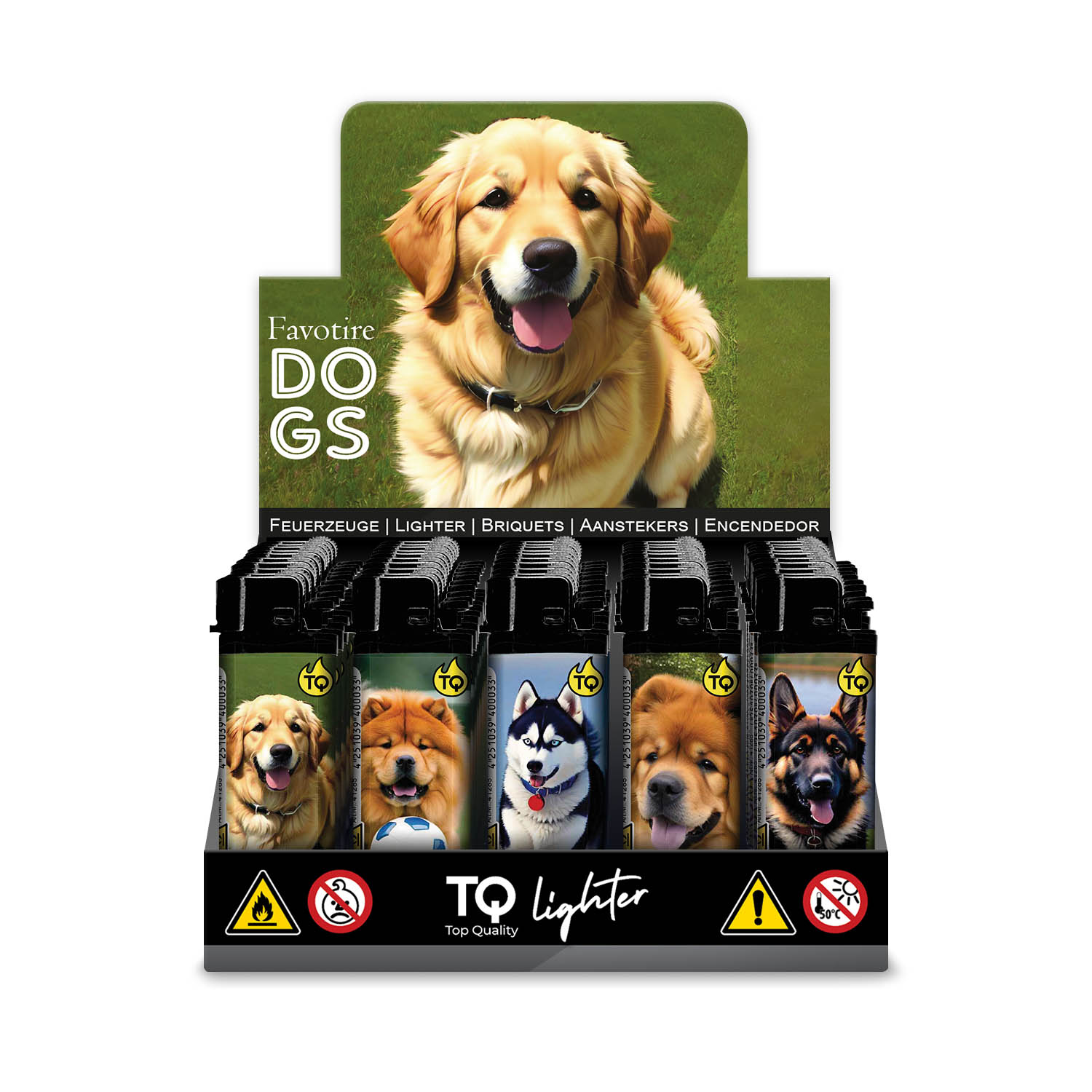 Feuerzeug Reibrad Motiv ''FAVORITE DOGS'' VE-50 