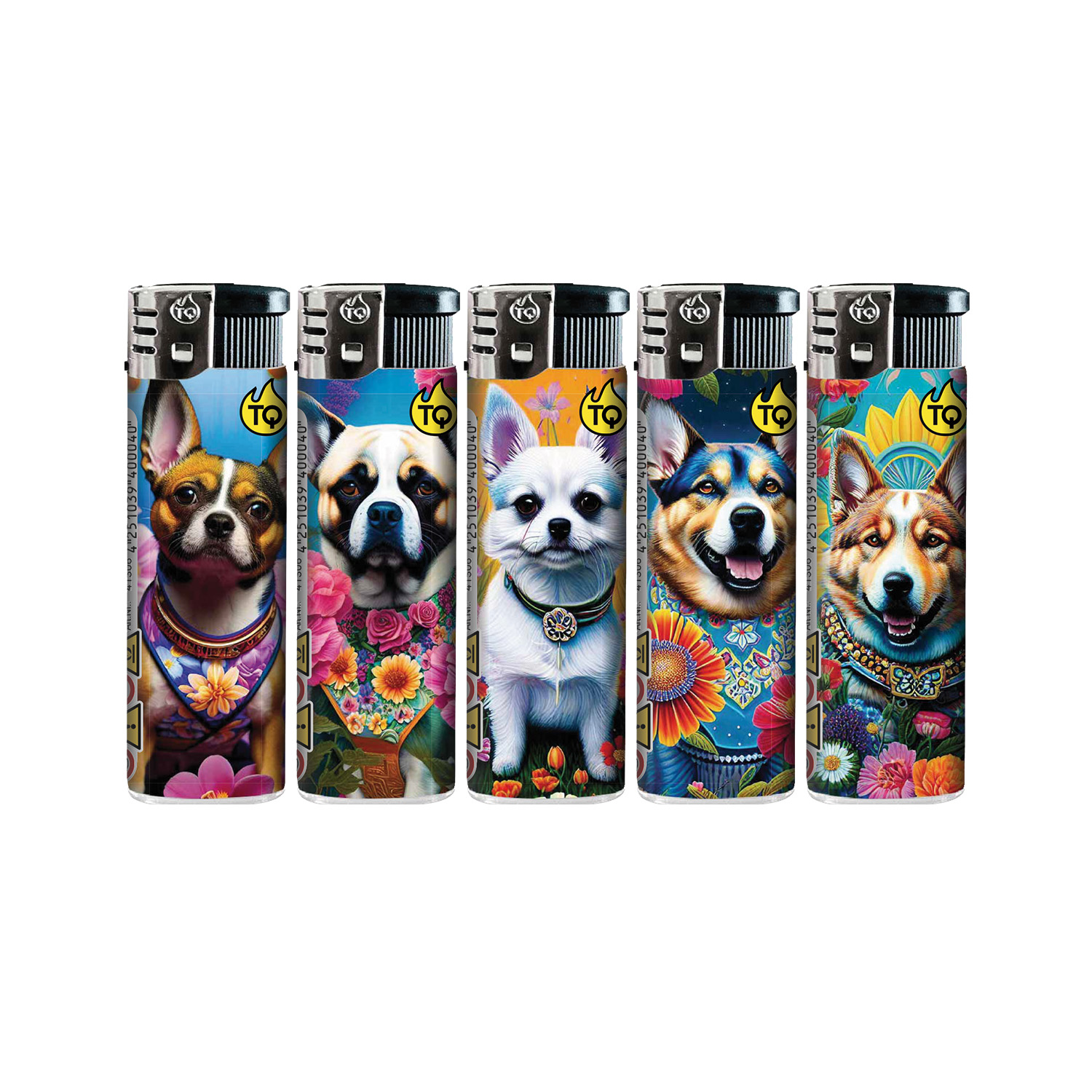Motivfeuerzeug ''FLOWER DOGS'' VE-50 