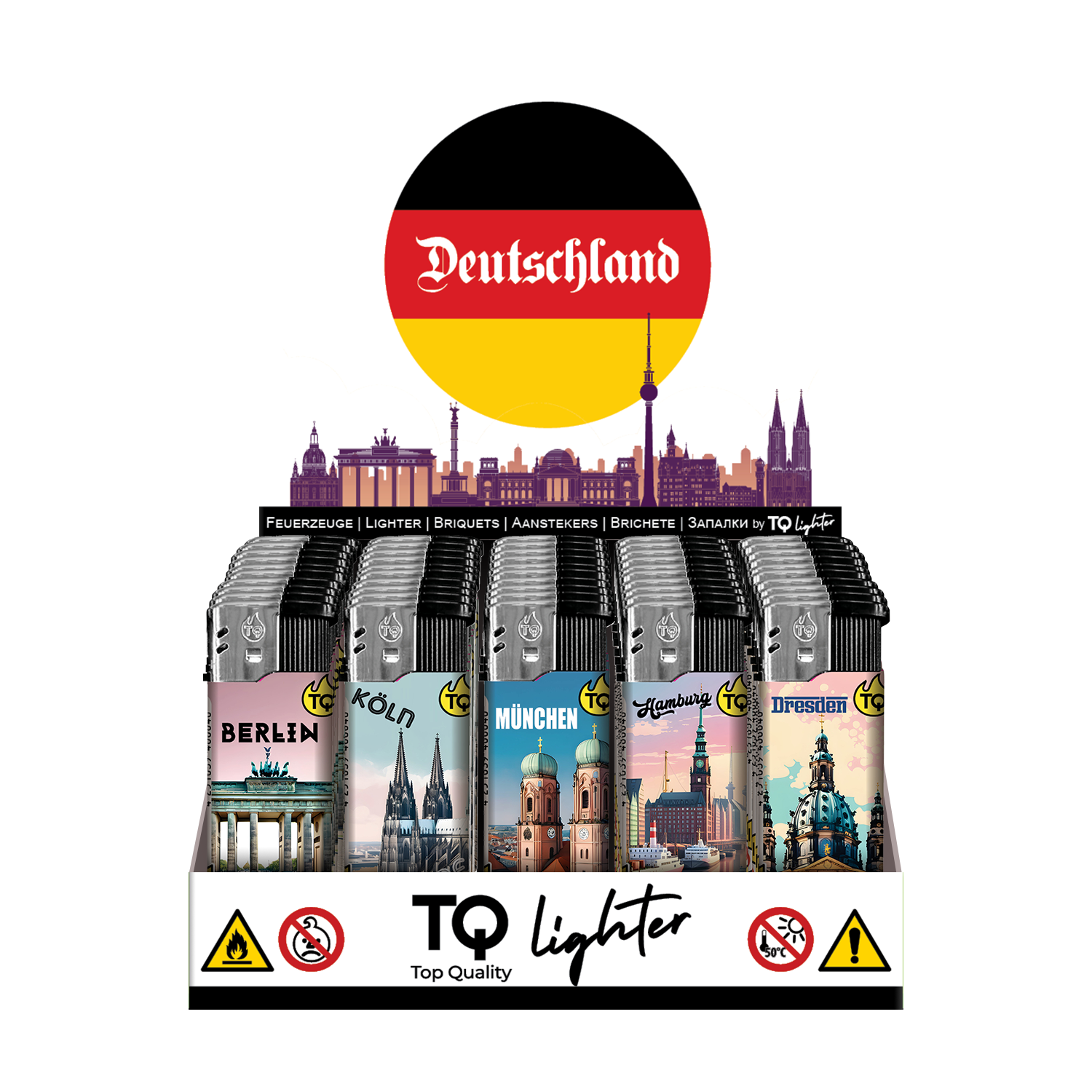 Motivfeuerzeug ''DEUTSCHE STÄDTE'' VE-50  Motivfeuerzeug ''DEUTSCHE STÄDTE'' VE-50