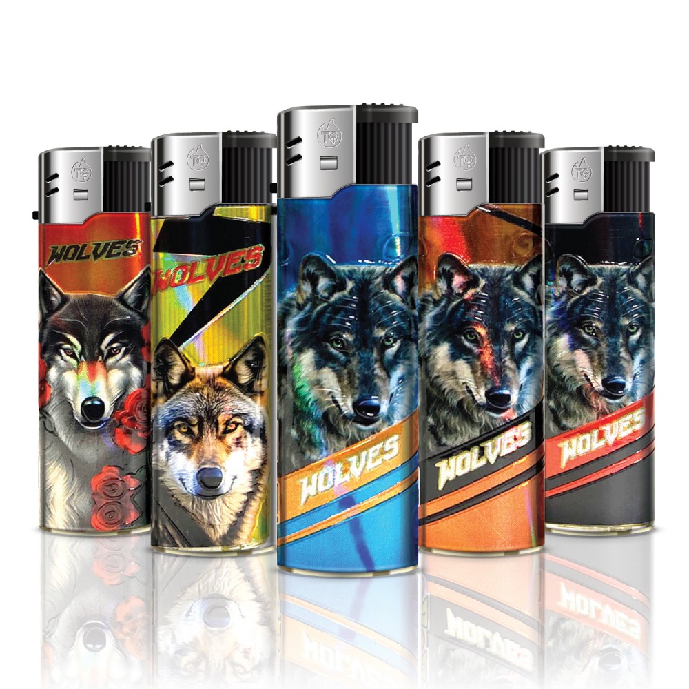 Motivfeuerzeug Aluminium ''WOLVES'' VE-50 