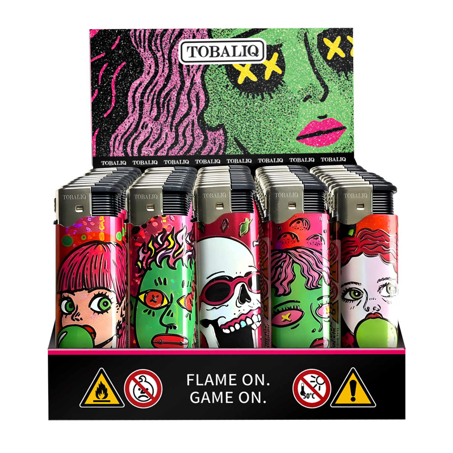 3D Metallic JET-Motiv Feuerzeug  ''COLOR FACE'' VE-50