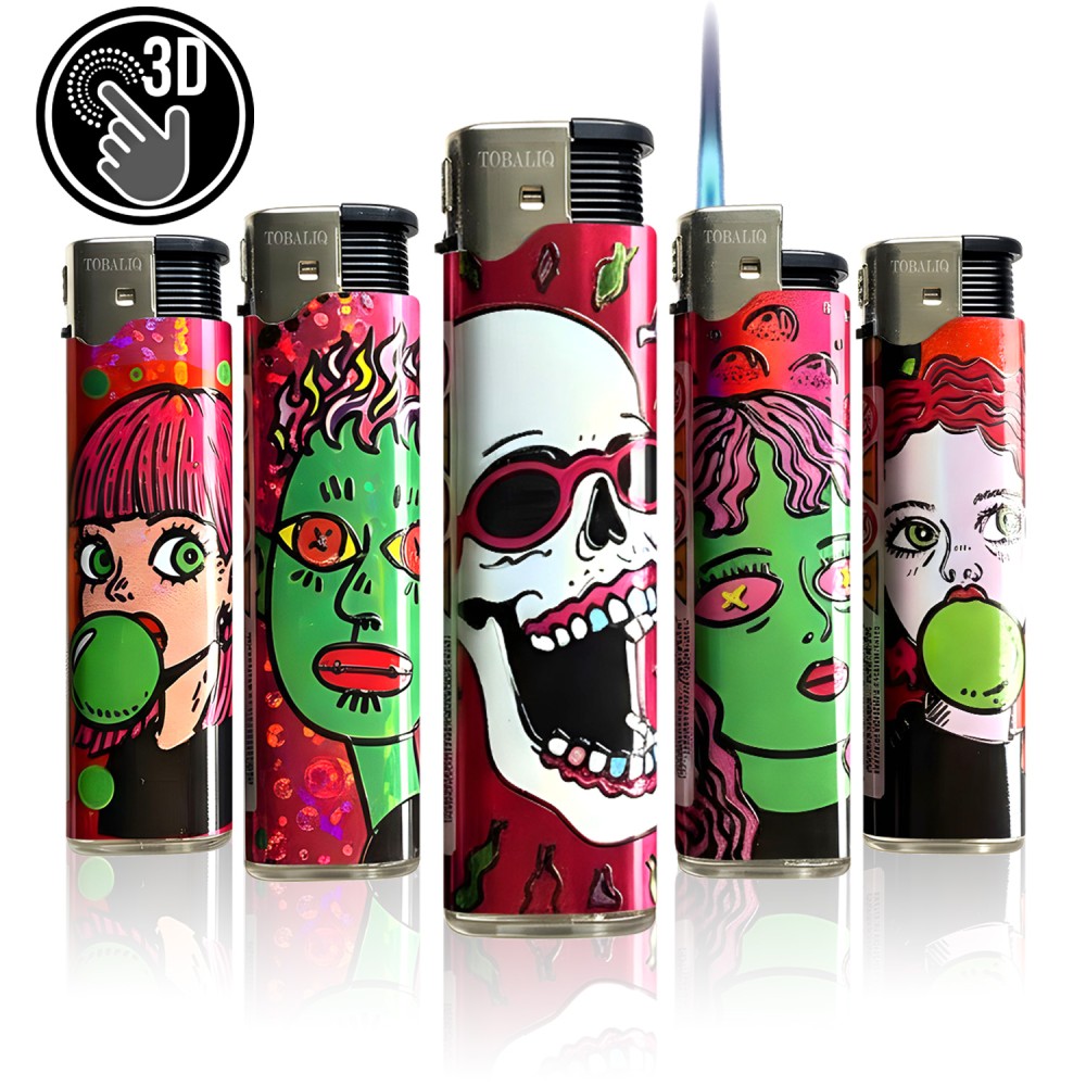 3D Metallic JET-Motiv Feuerzeug  ''COLOR FACE'' VE-50