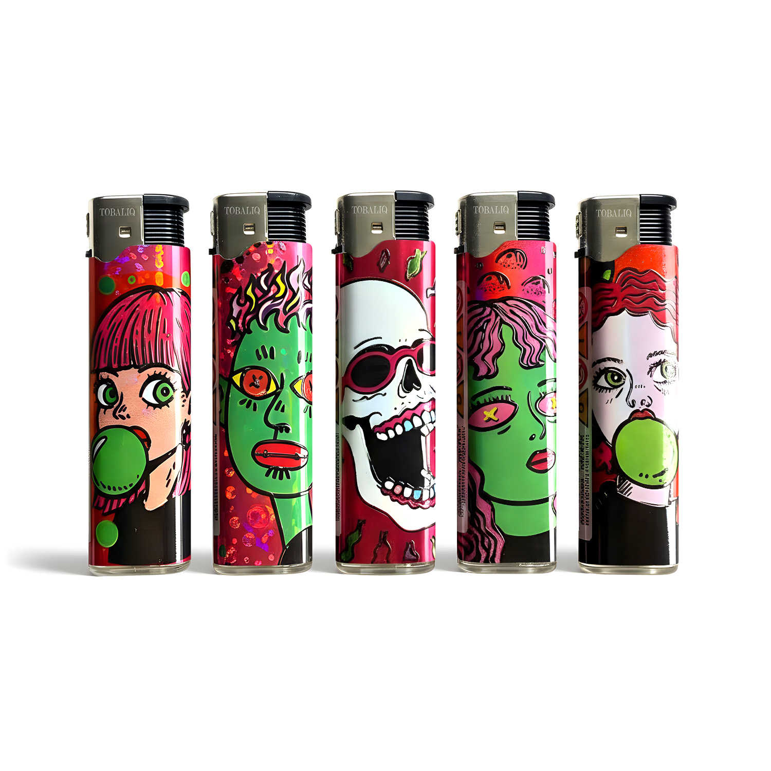 3D Metallic JET-Motiv Feuerzeug  ''COLOR FACE'' VE-50