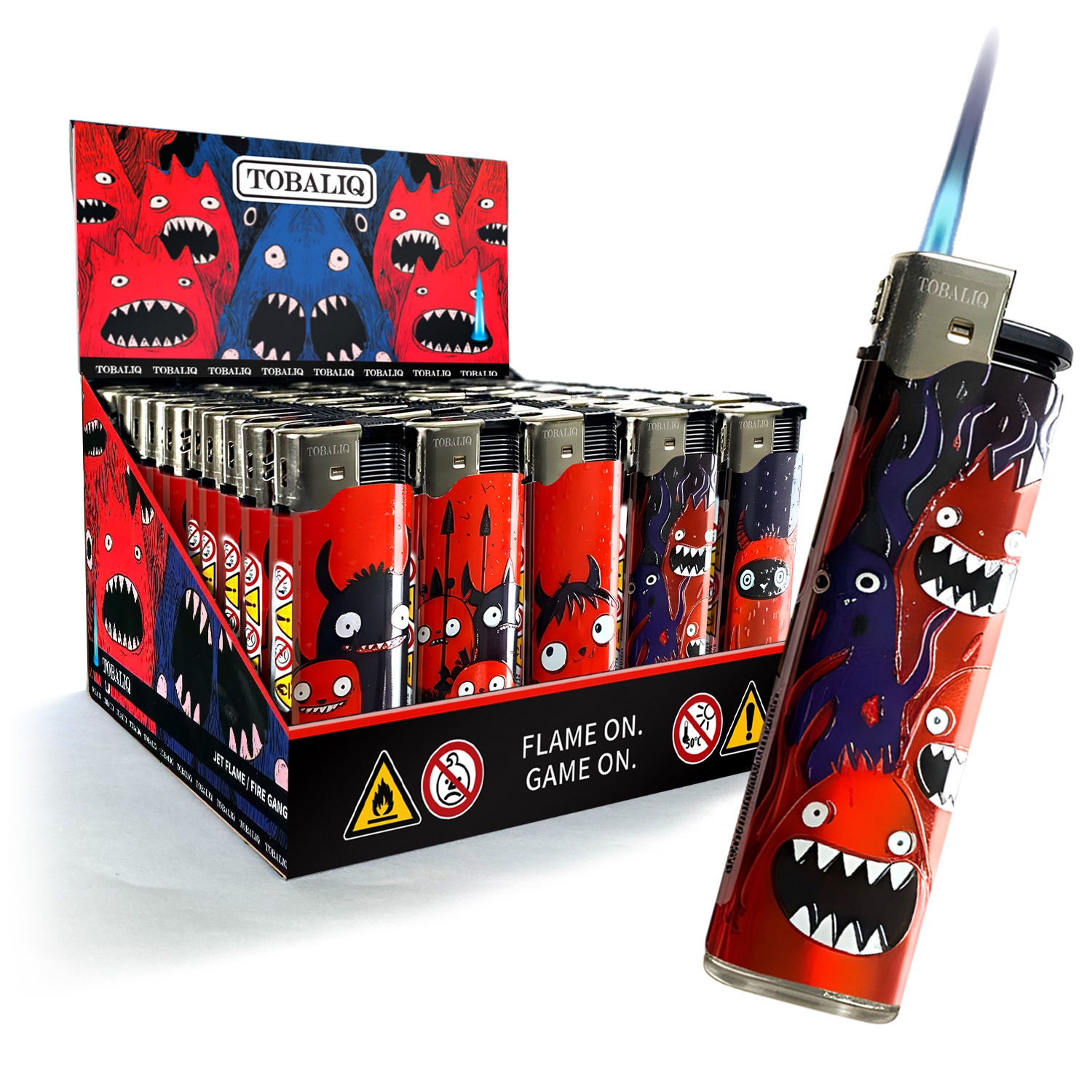 3D Metallic JET-Motivfeuerzeug  ''FIRE GANG'' VE-50