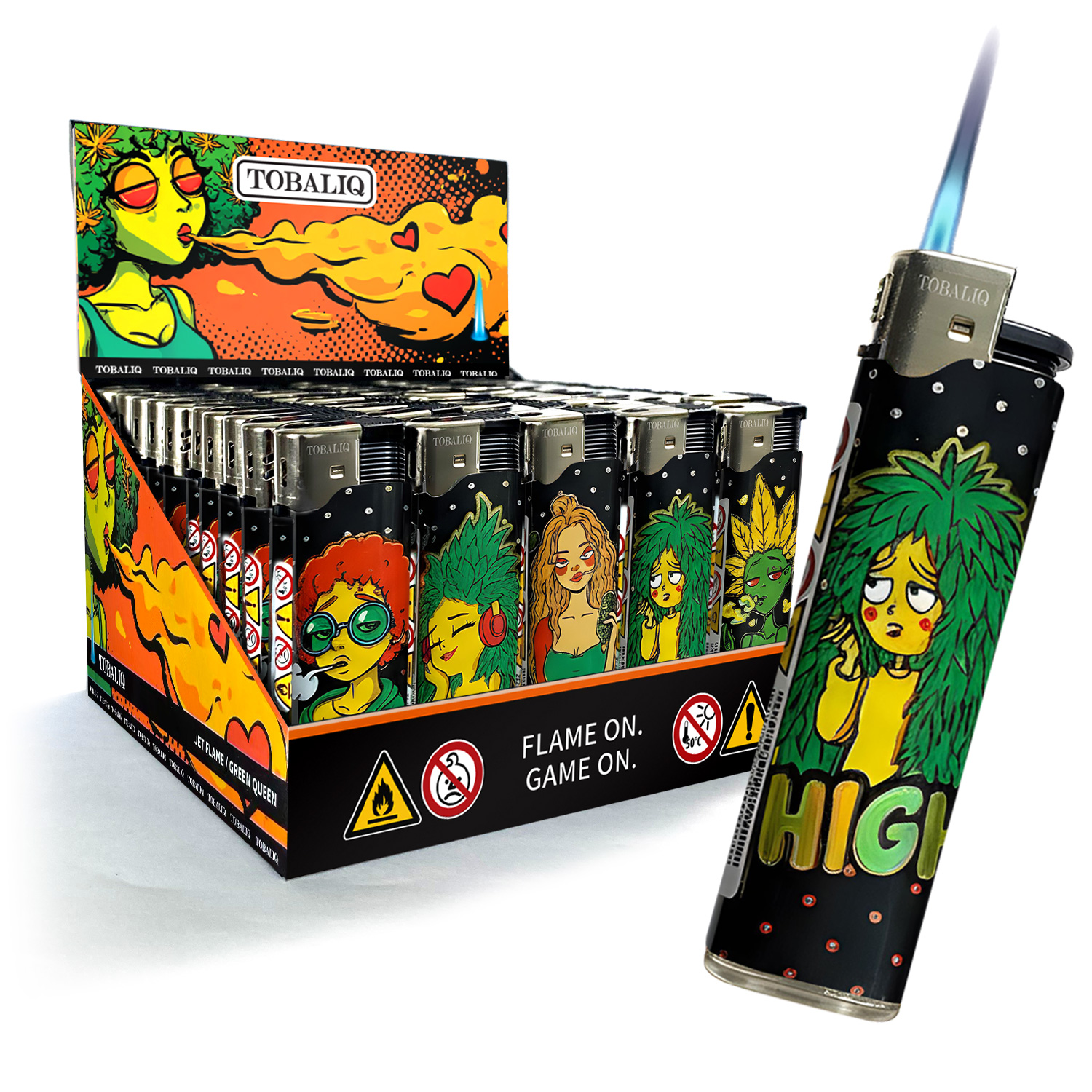 3D metallic JET motif lighter ''GREEN QUEEN'' VE-50 3D metallic JET motif lighter ''GREEN QUEEN'' VE-50