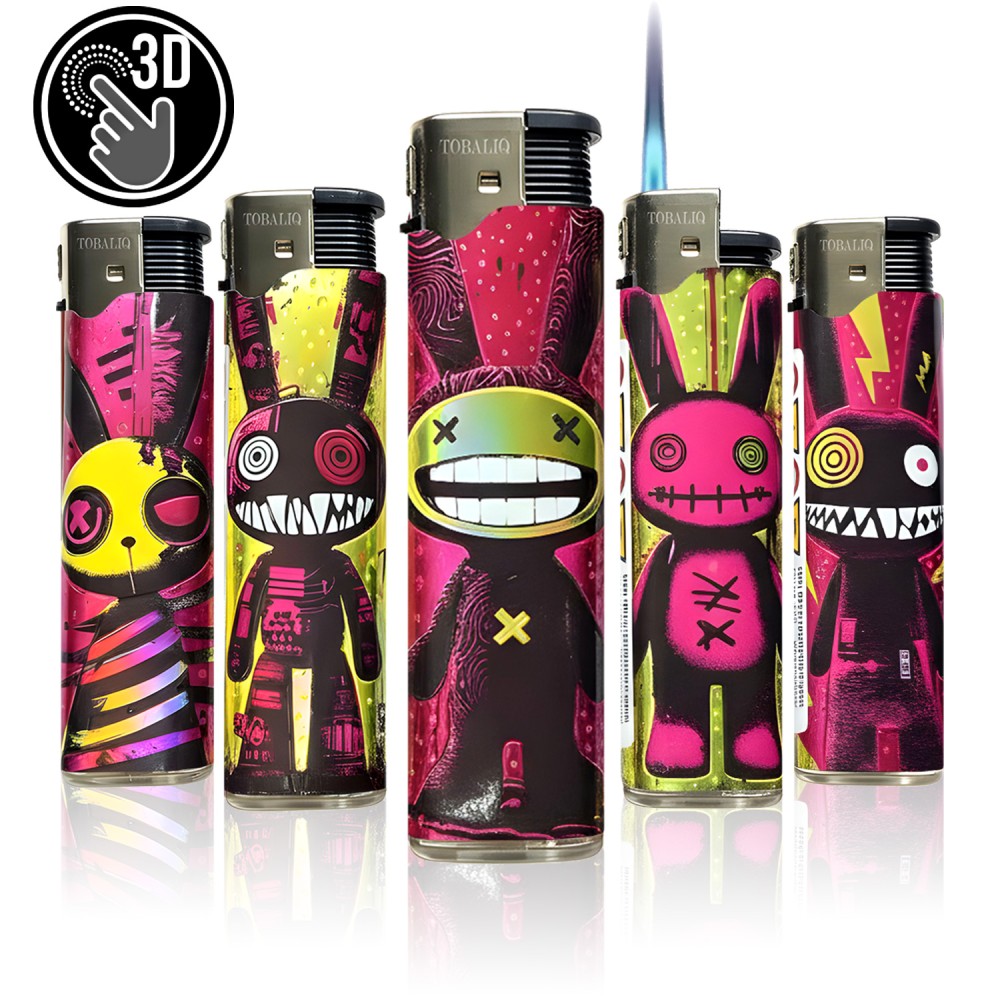 3D Metallic JET-MotivFeuerzeug ''PINK BUNNY'' VE-50