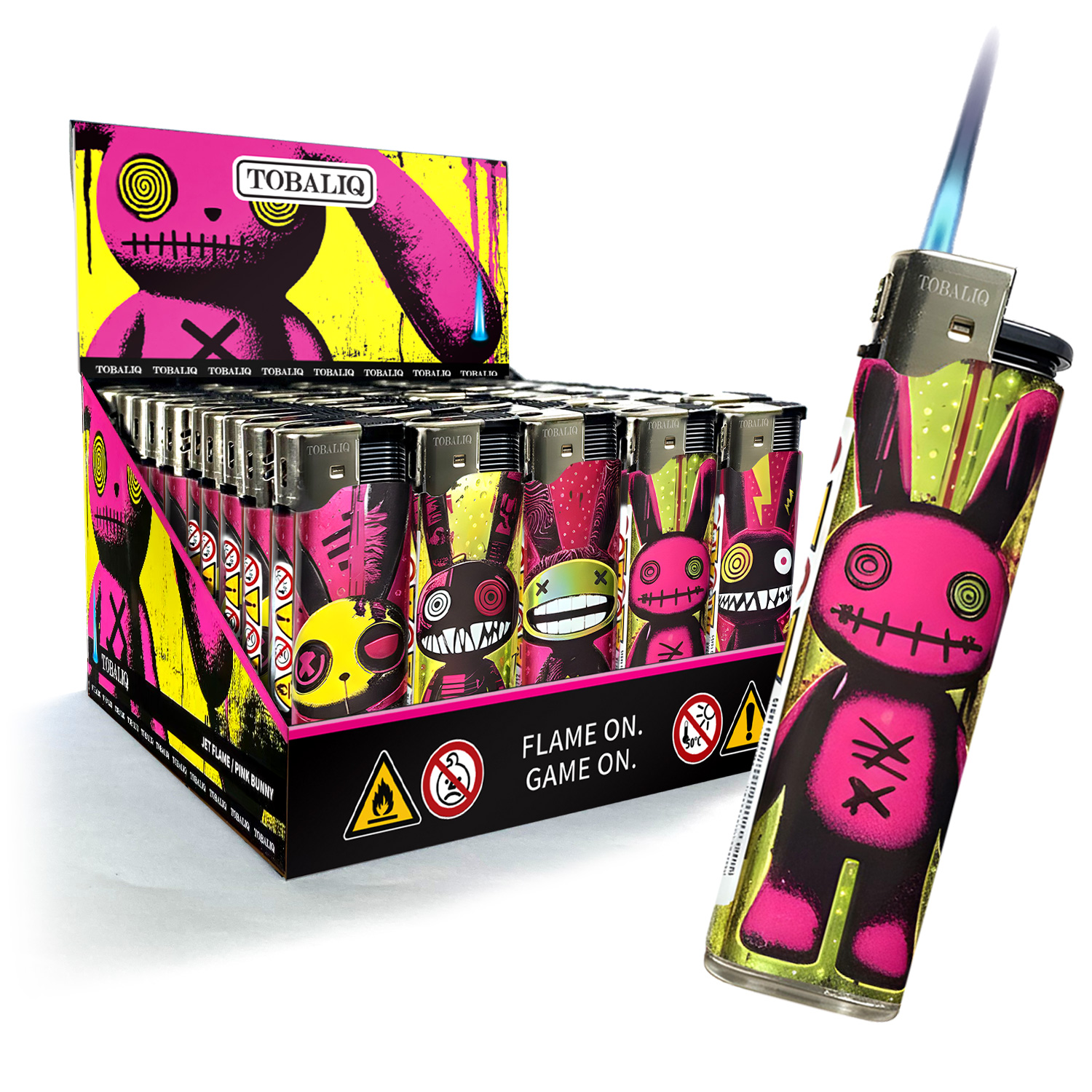 3D Metallic JET-MotivFeuerzeug ''PINK BUNNY'' VE-50