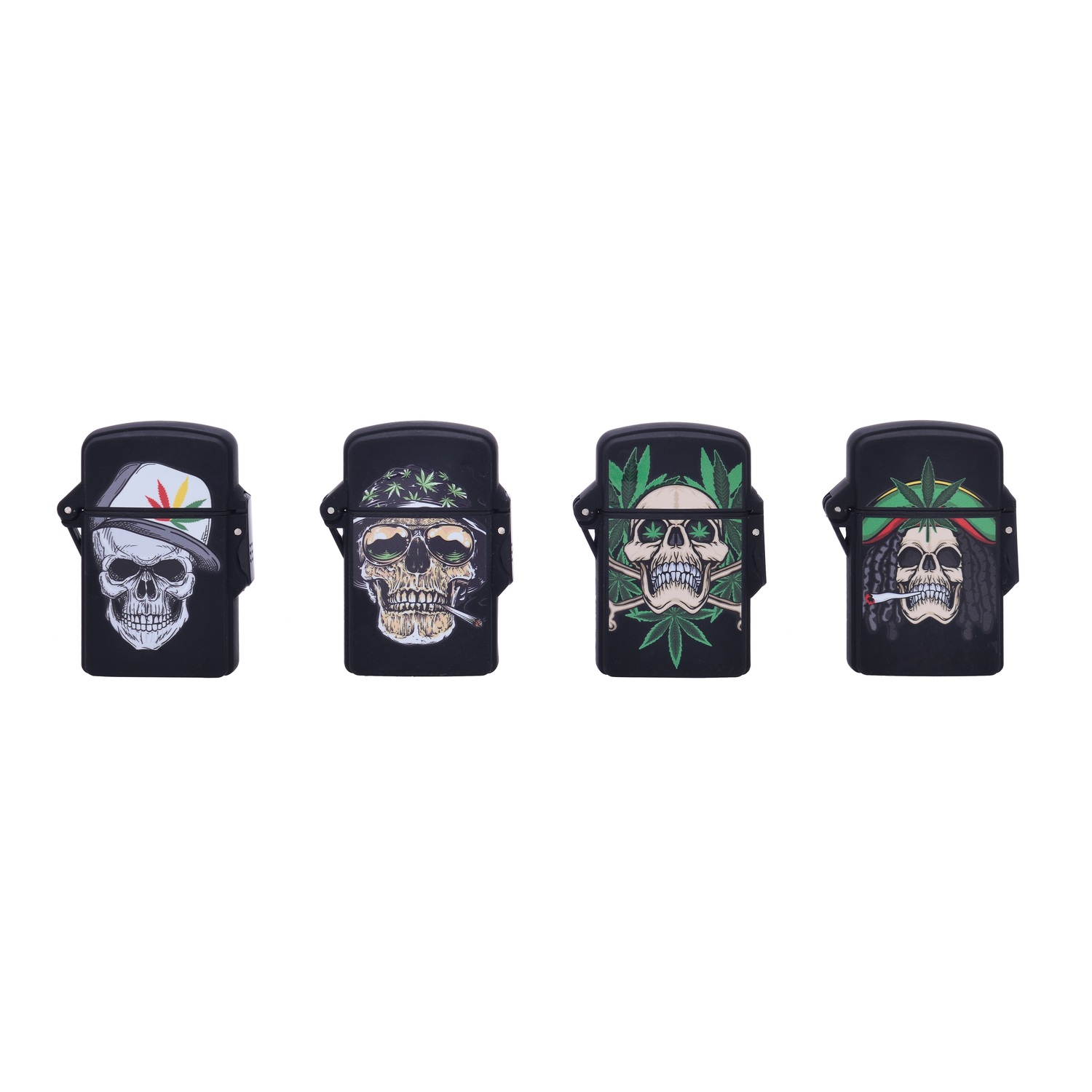 RASTA SKULLS JET FLAME FEUERZEUG 20er Pack