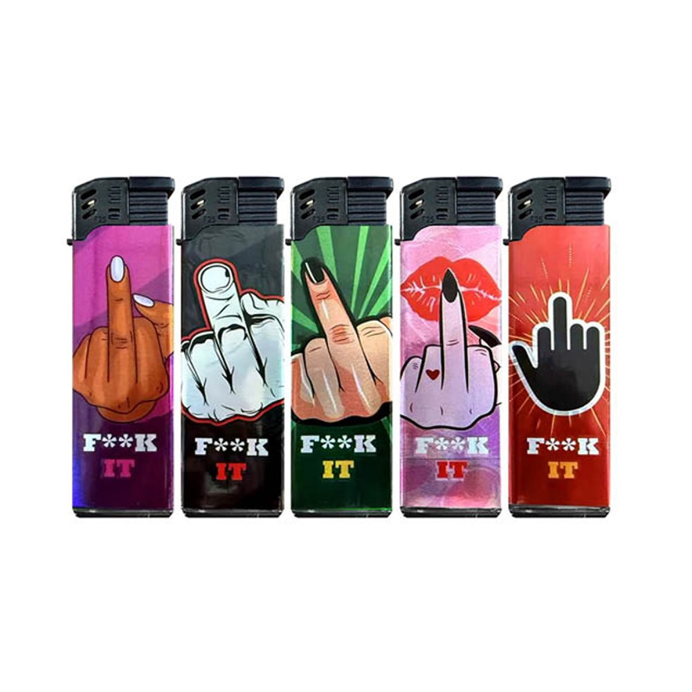 3D-Alu-JET-Motivfeuerzeug ''F**K IT'' VE-50 