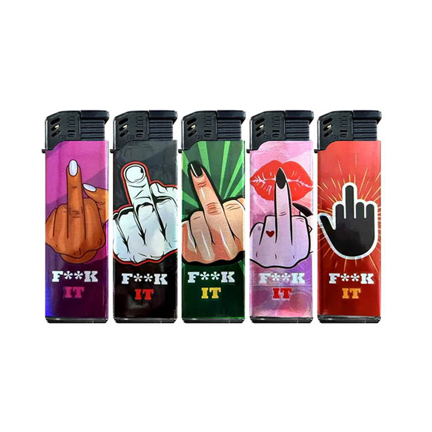 3D-Alu-JET-Motivfeuerzeug ''F**K IT'' VE-50  3D-Alu-JET-Motivfeuerzeug ''F**K IT'' VE-50