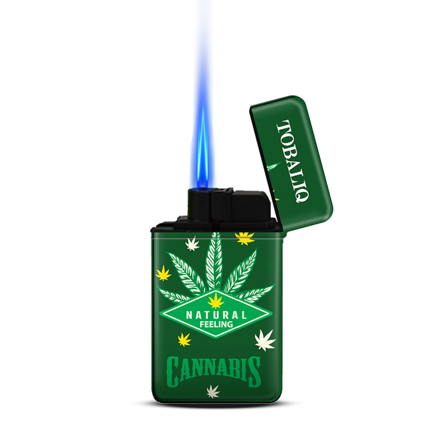 Jet Flame Feuerzeug “KING CANNABIS”, VE-20