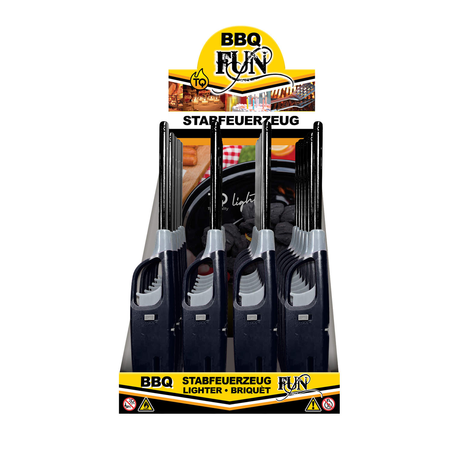 BBQ Stabfeuerzeug "FUN BLACK", VE-24