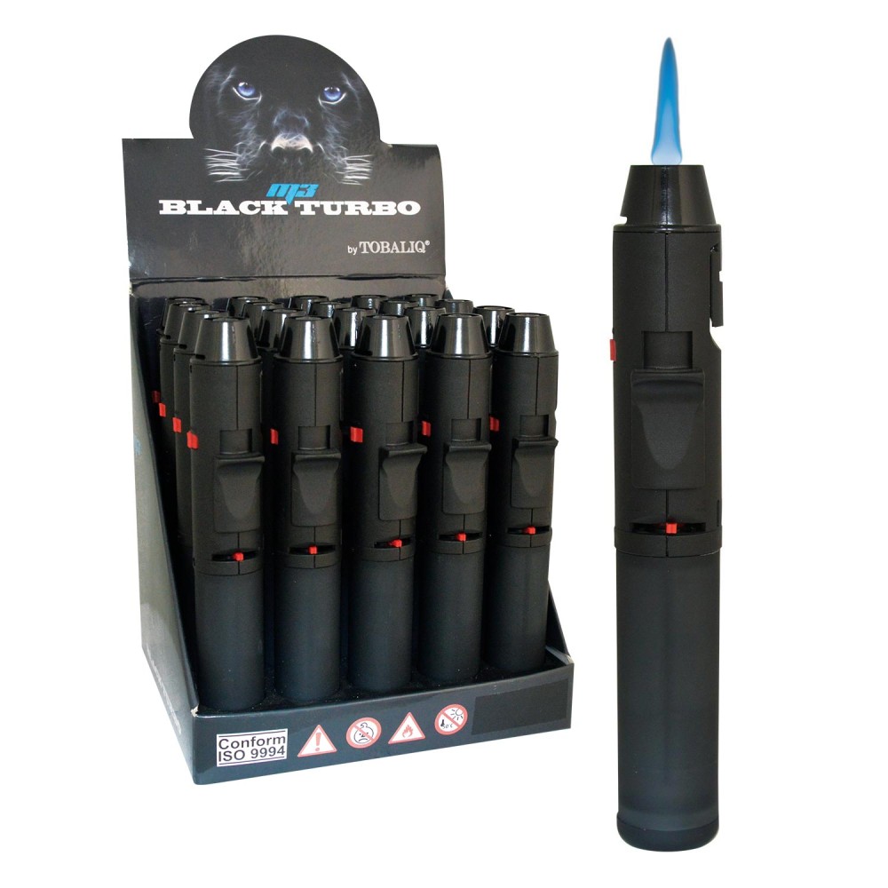 Feuerzeuge Butan Brenner Black M3, VE-20