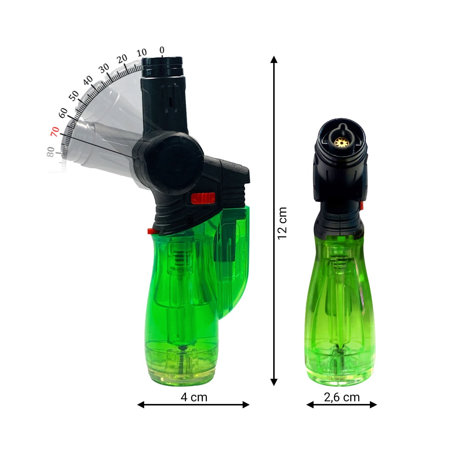 Jet-Feuerzeug Brenner – FLEXI 70° X7, VE-20