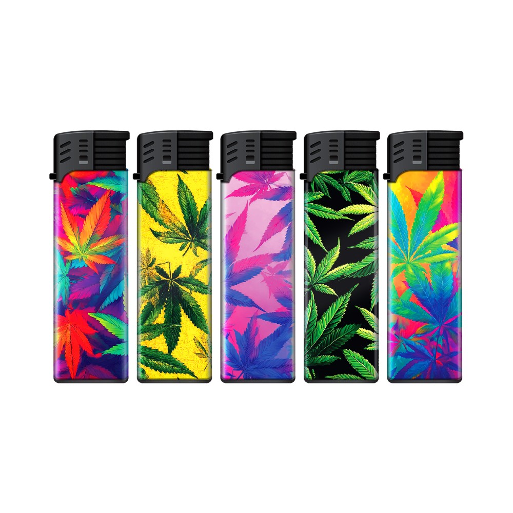 3D-Alu-JET-Motivfeuerzeug ''GLOW WEED'' VE-50 