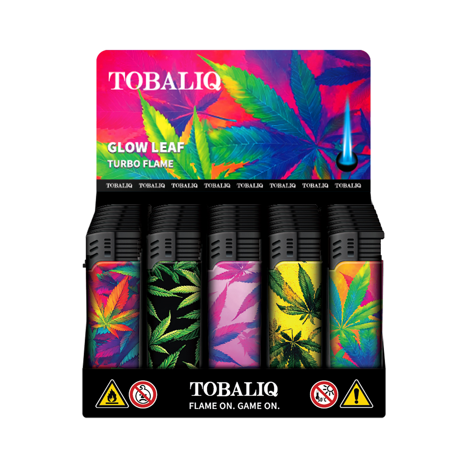 3D-Alu-JET-Motivfeuerzeug ''GLOW WEED'' VE-50  3D-Alu-JET-Motivfeuerzeug ''GLOW WEED'' VE-50