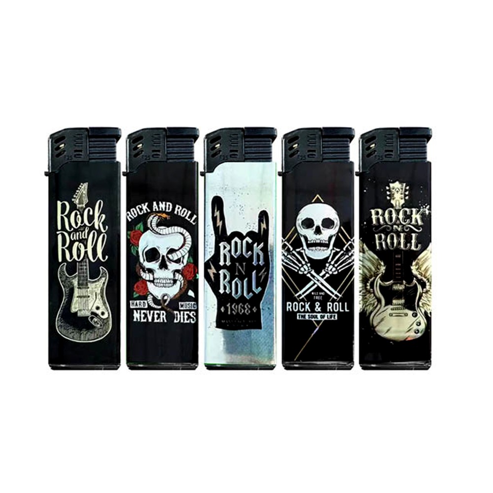 3D-Alu-JET-Motivfeuerzeug ''ROCK N ROLL'' VE-50 