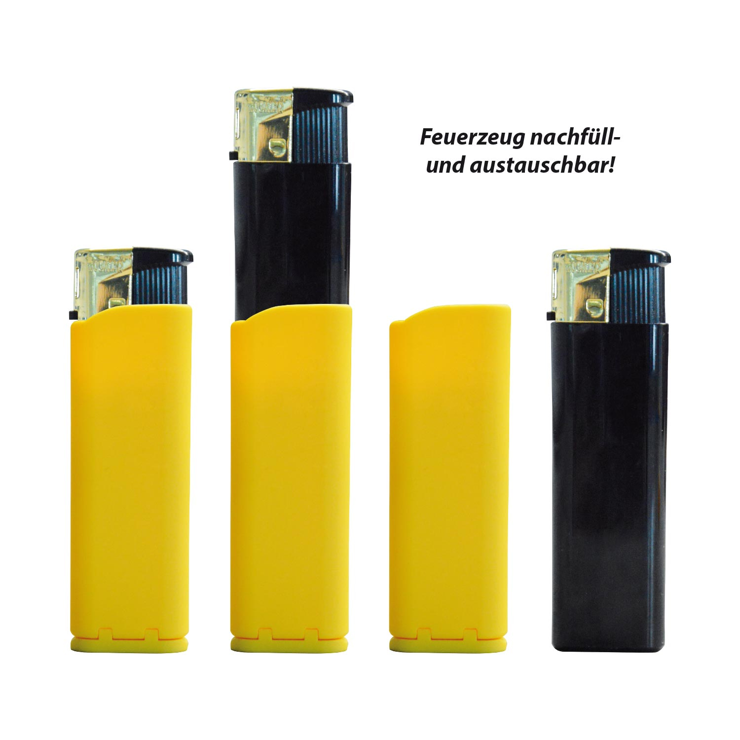 2in1 “Feuerzeuge mit HANDY HALTER” Neon Mix VE-50  2in1 “Feuerzeuge mit HANDY HALTER” Neon Mix VE-50