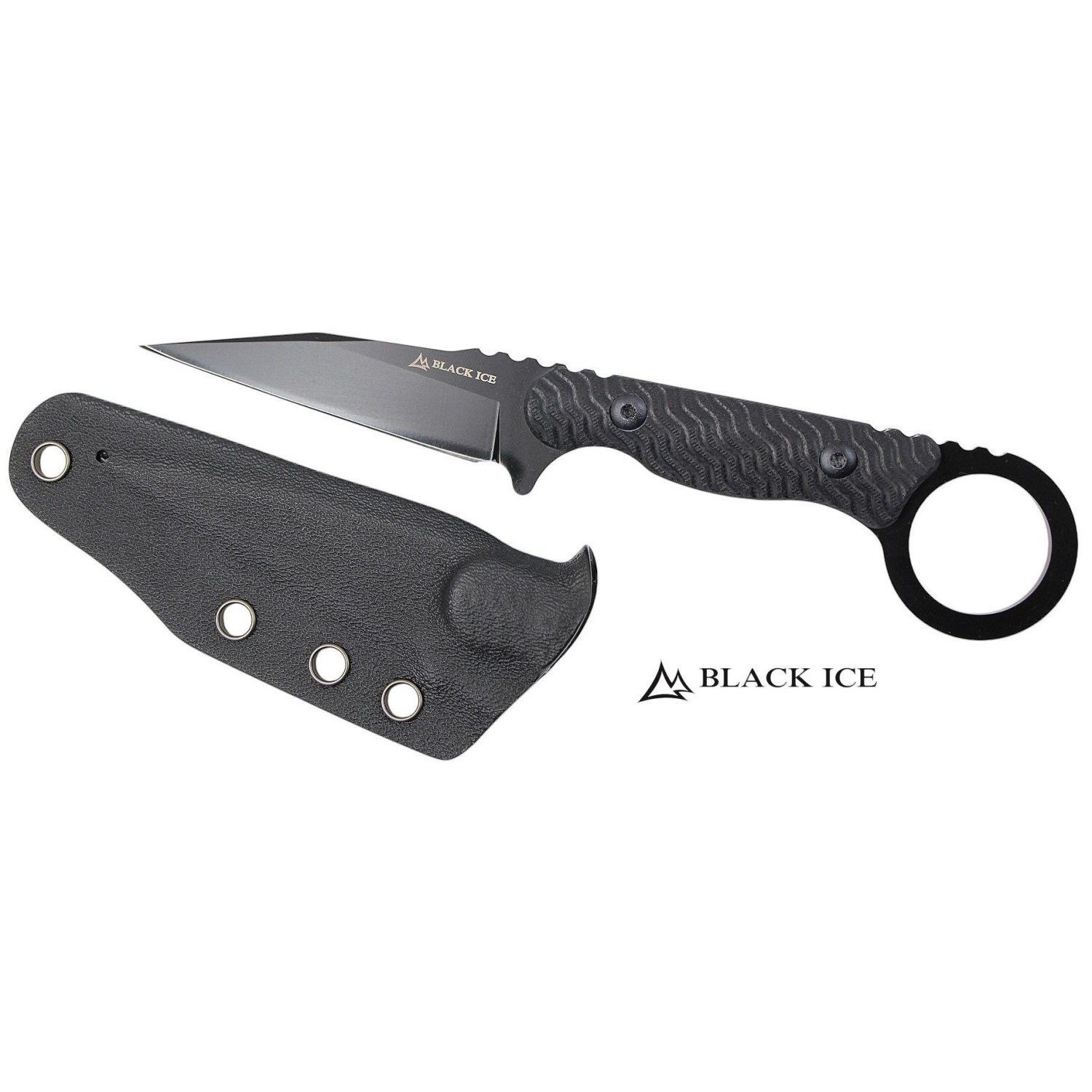 Black Ice - Feststehendes messer mit Kydexscheide