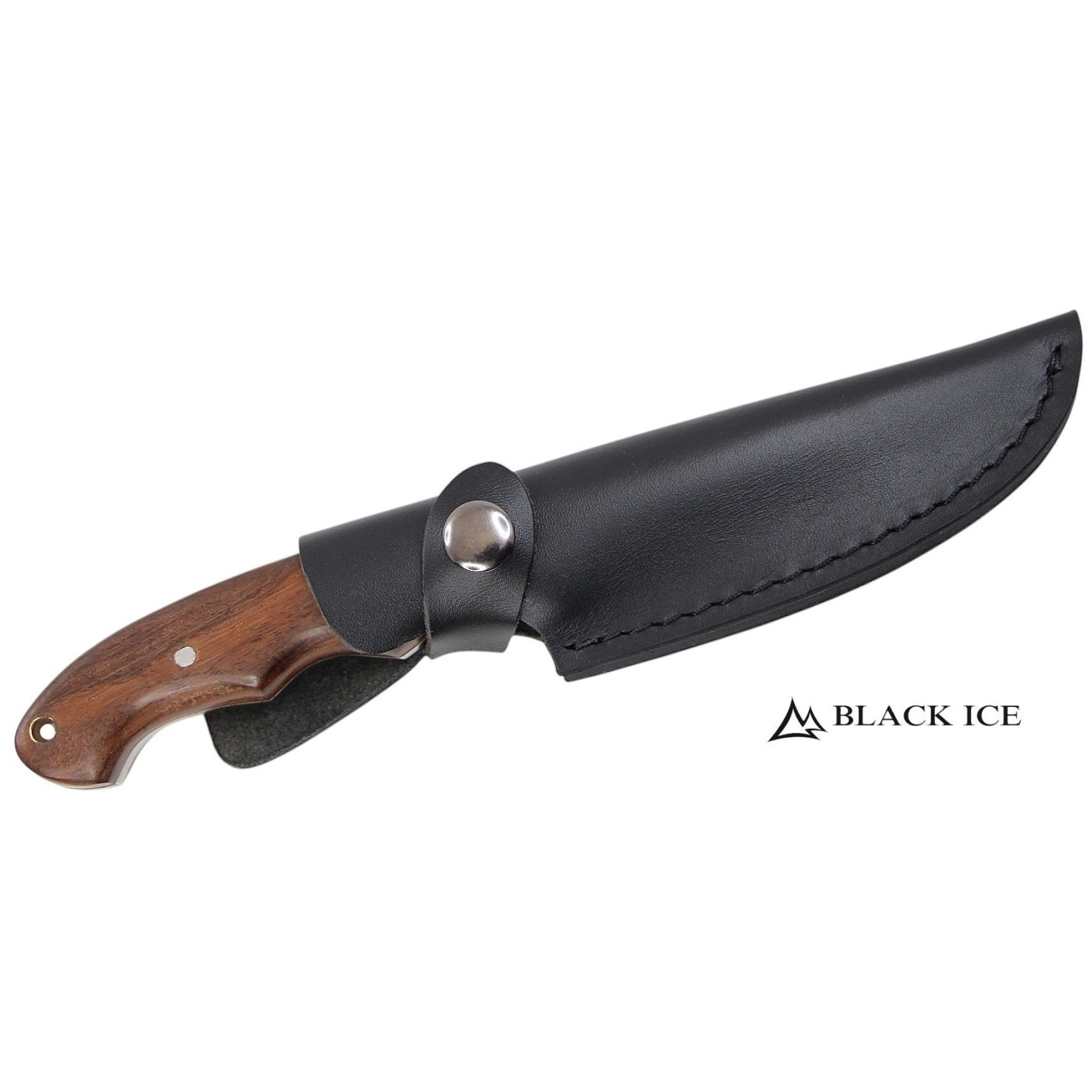 Black Ice Mountain Carver m. Holzgriff und Lederscheide