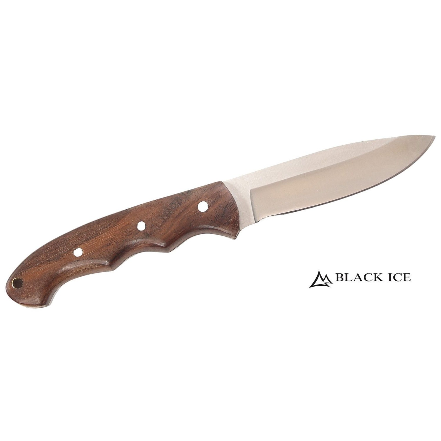 Black Ice Mountain Carver m. Holzgriff und Lederscheide