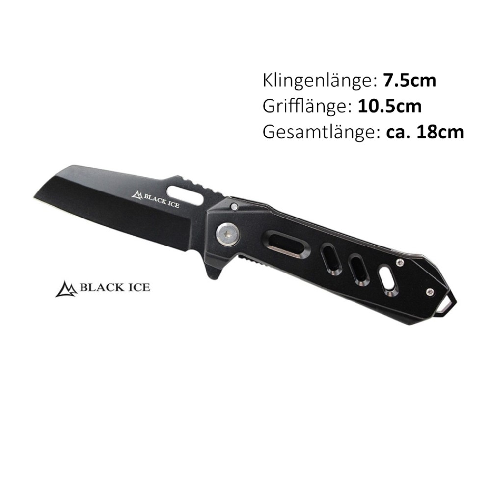 Black Ice - Star Sheep | Klingenlänge: 7,5 cm, Grifflänge: 10,5 cm, Gesamtlänge: ca. 18 cm