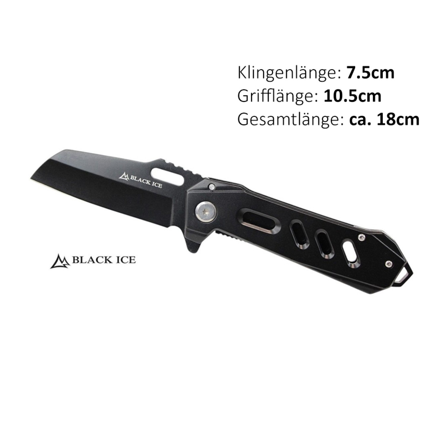 Black Ice - Star Sheep | Klingenlänge: 7,5 cm, Grifflänge: 10,5 cm, Gesamtlänge: ca. 18 cm