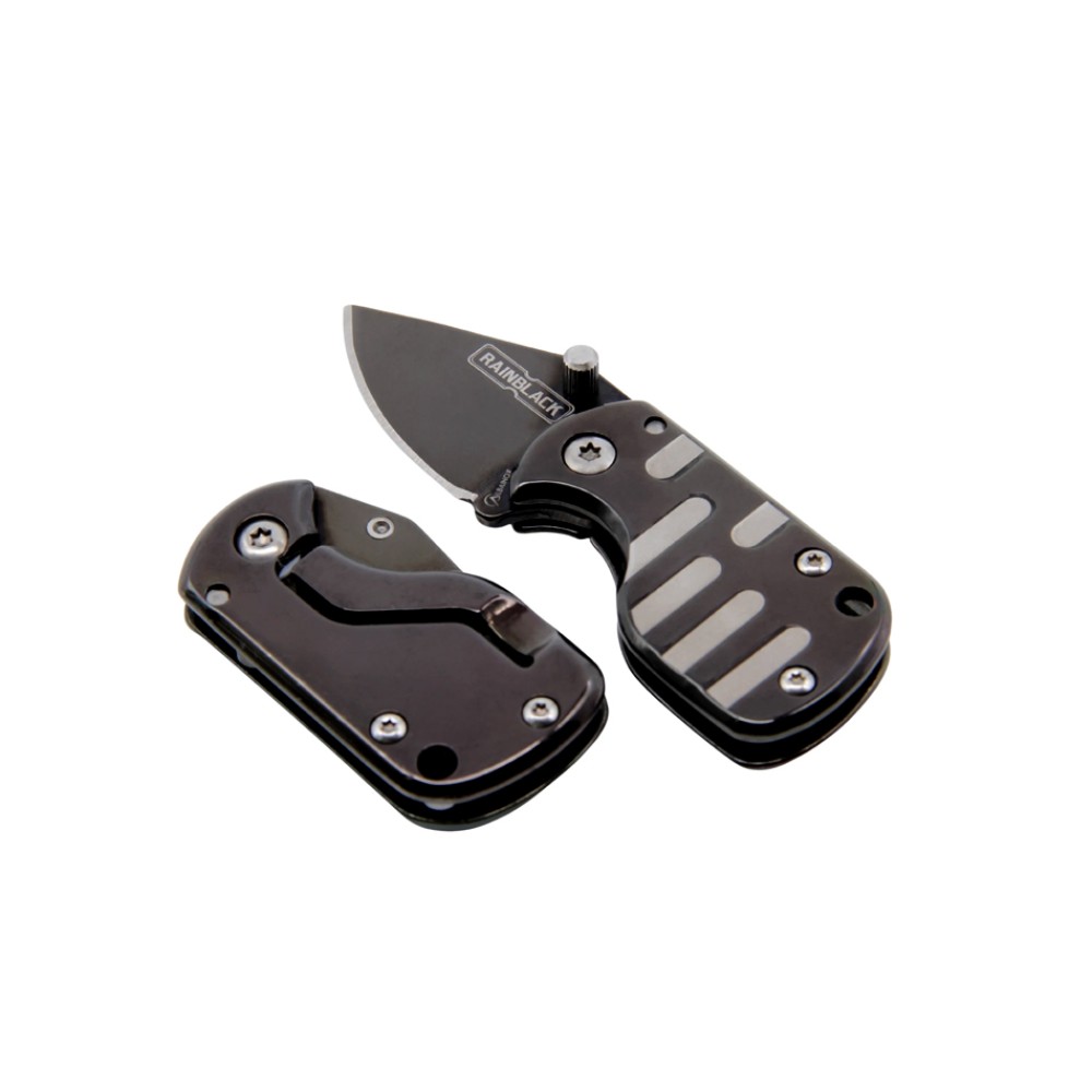 Rainblack Mini-Taschenmesser mit Etui | Klingenlänge: 3cm, Grifflänge: 4,5cm, Gesamtlänge: ca.7,5 cm 