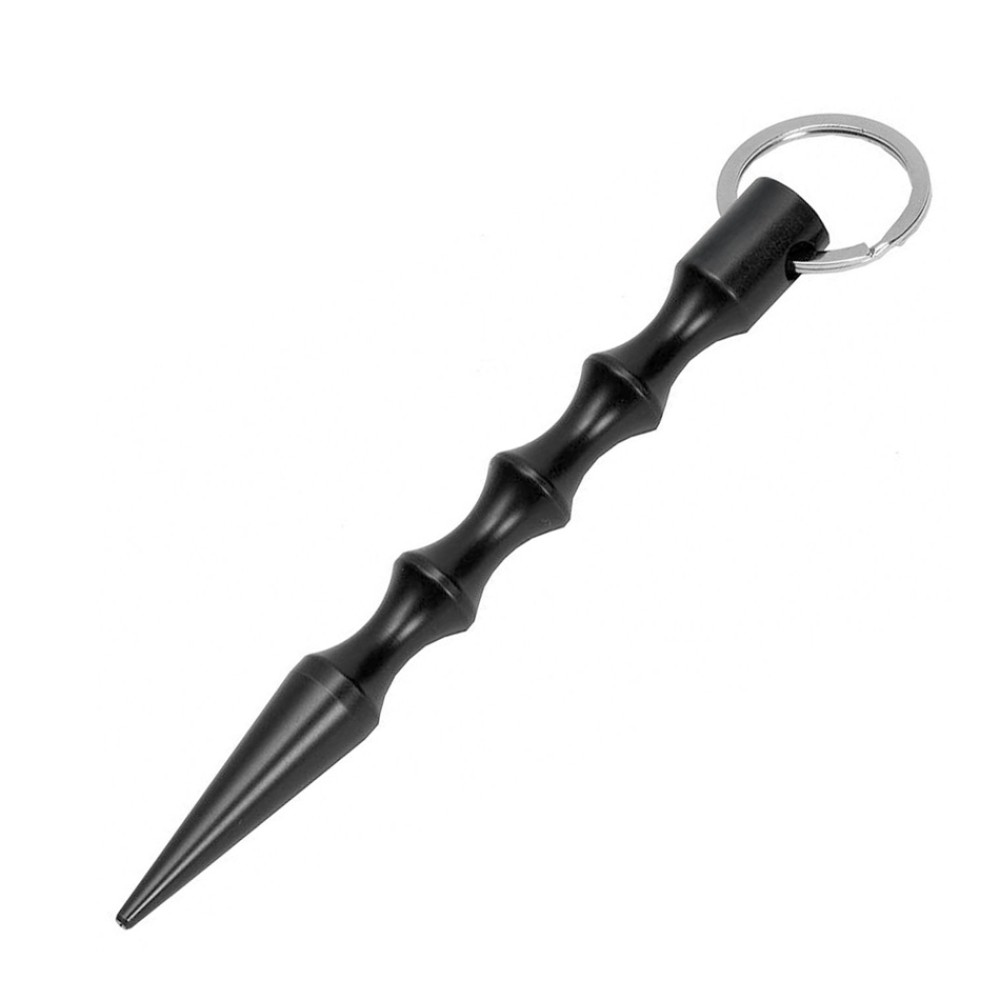 Kubotan gewellt Schwarz & Ring ca.13,5cm Lang