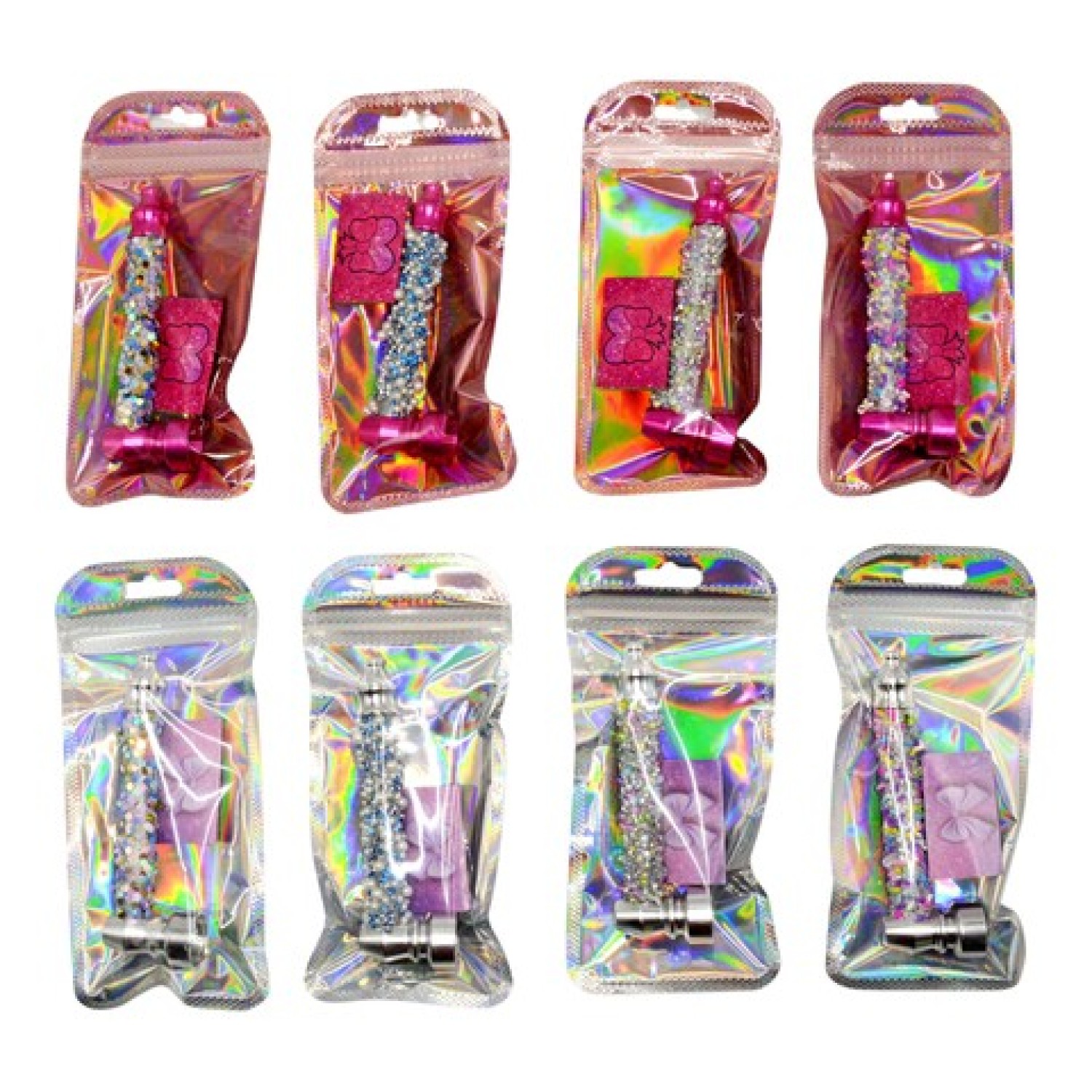 Metal Pfeife Pink & Silber +5er Siebe Auf Blister 10cm 24er-Display Metal Pfeife Pink & Silber +5er Siebe Auf Blister 10cm 24er-Display