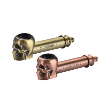 Metal Skull Pipe in 2 Farben 8,5 cm  VE 12 Stk