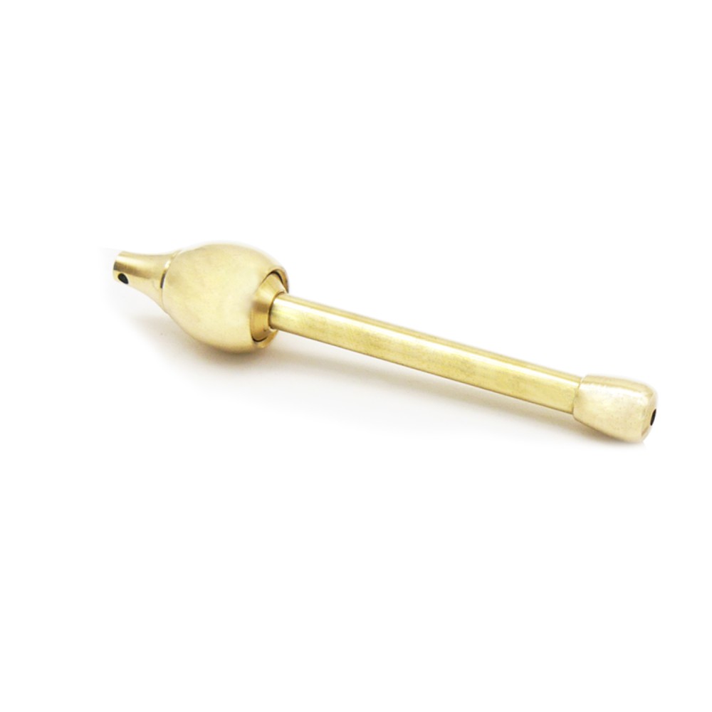 Metallpfeife mit Mushroom Design Gold Farbe 9cm, Pack of 6 pcs 