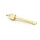 Metallpfeife mit Mushroom Design Gold Farbe 9cm, Pack of 6 pcs 