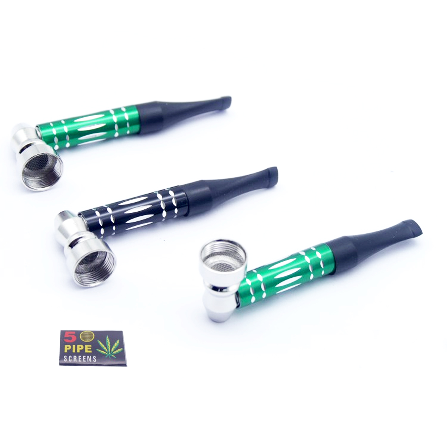 Metal Pfeife mit siebe in Blister Pack.10cm.VE-12