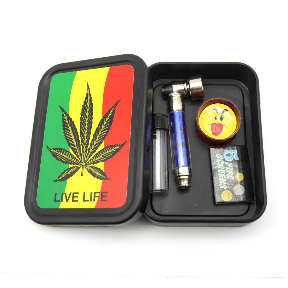  Black Box mit Blatt 11x8,5 cm 5 Teiler metal pipe