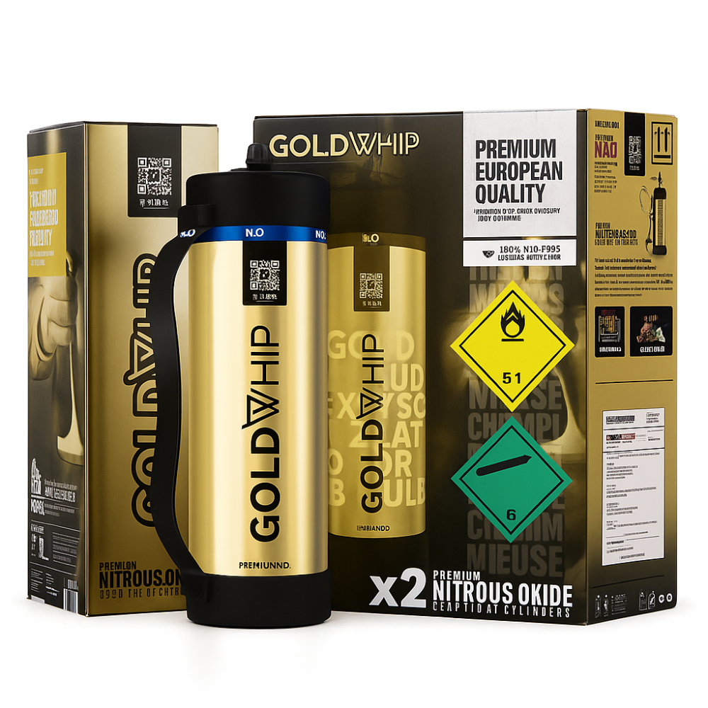 Cream Charger | Gold Whip Supplies 3,3L l Zylinder, 2000g
