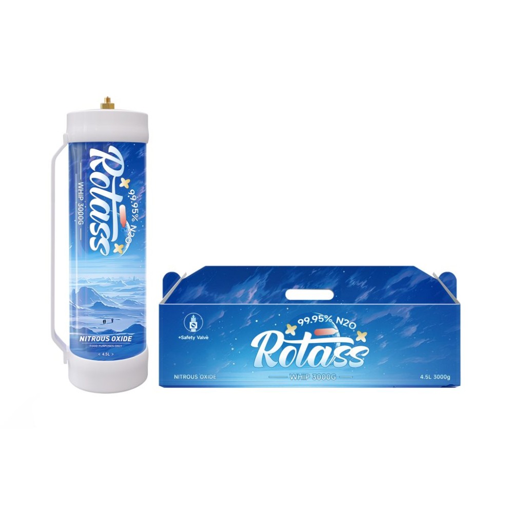 Rotass 4.5L l Zylinder, 3000g Sahnekapseln