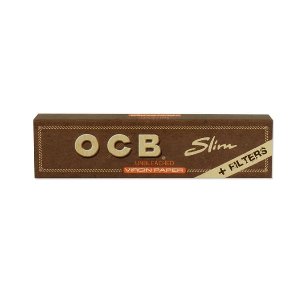 OCB Unbleached Virgin Slim Papier + Filter