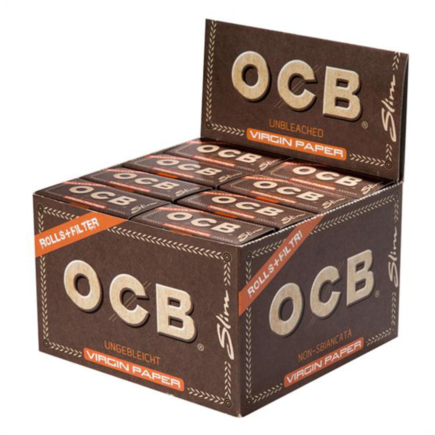 OCB Unbleached Slim Rolls + Filter