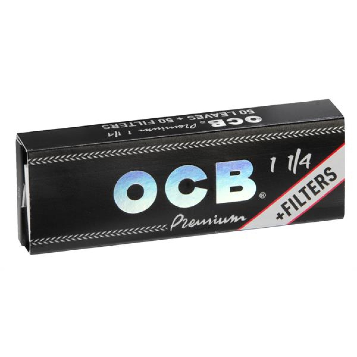 OCB Schwarz Premium 1¼ + Tips 24er Box a50 Blatt + Tips