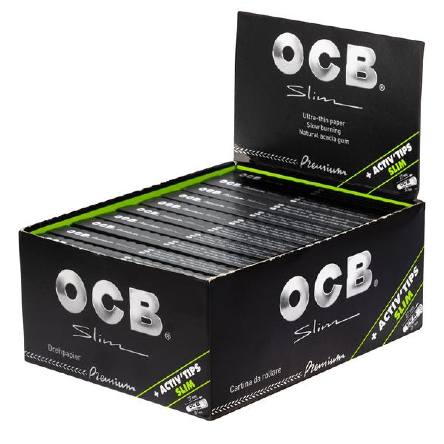 OCB Premium Long Slim Papier + OCB Activ Tips Slim 