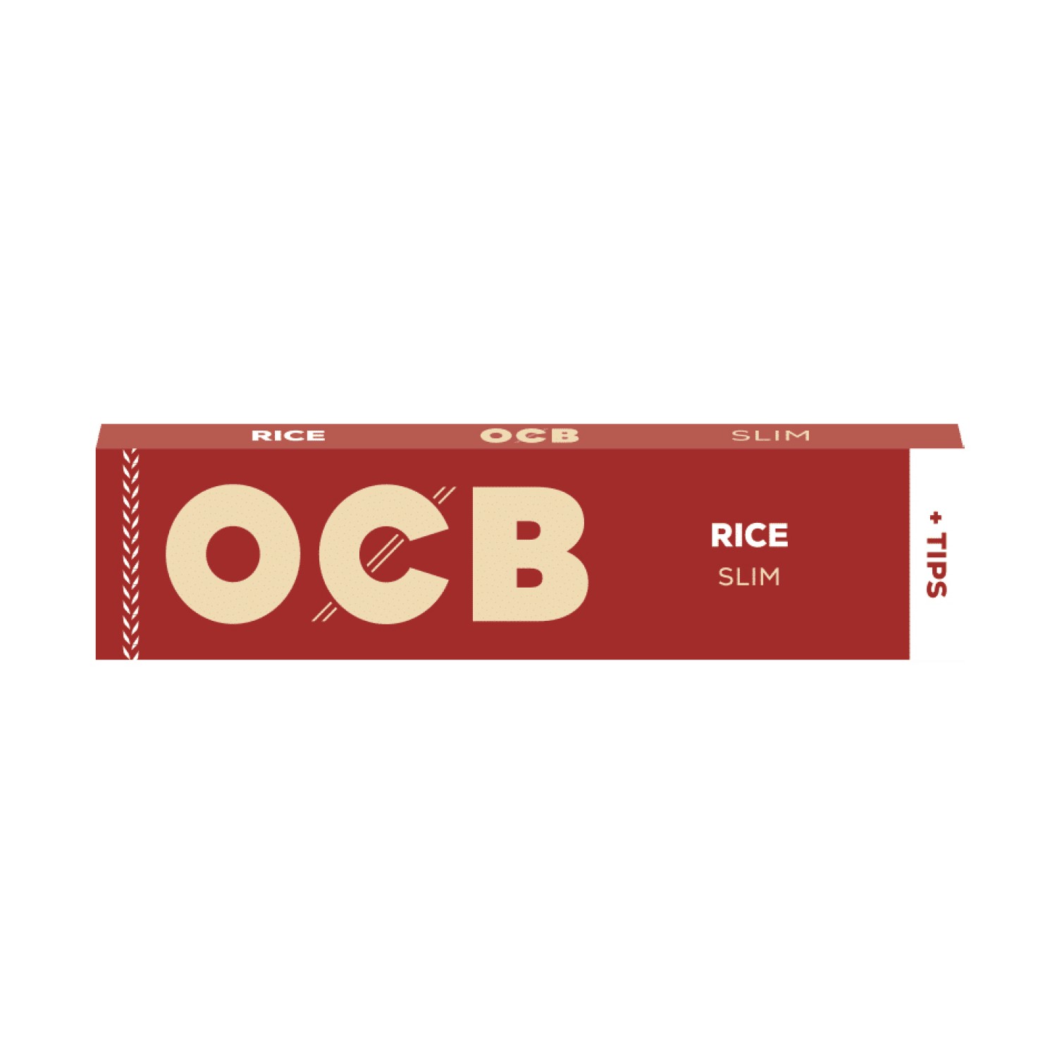OCB Rice Slim + Tips 32-pack box with 32 papers / tips