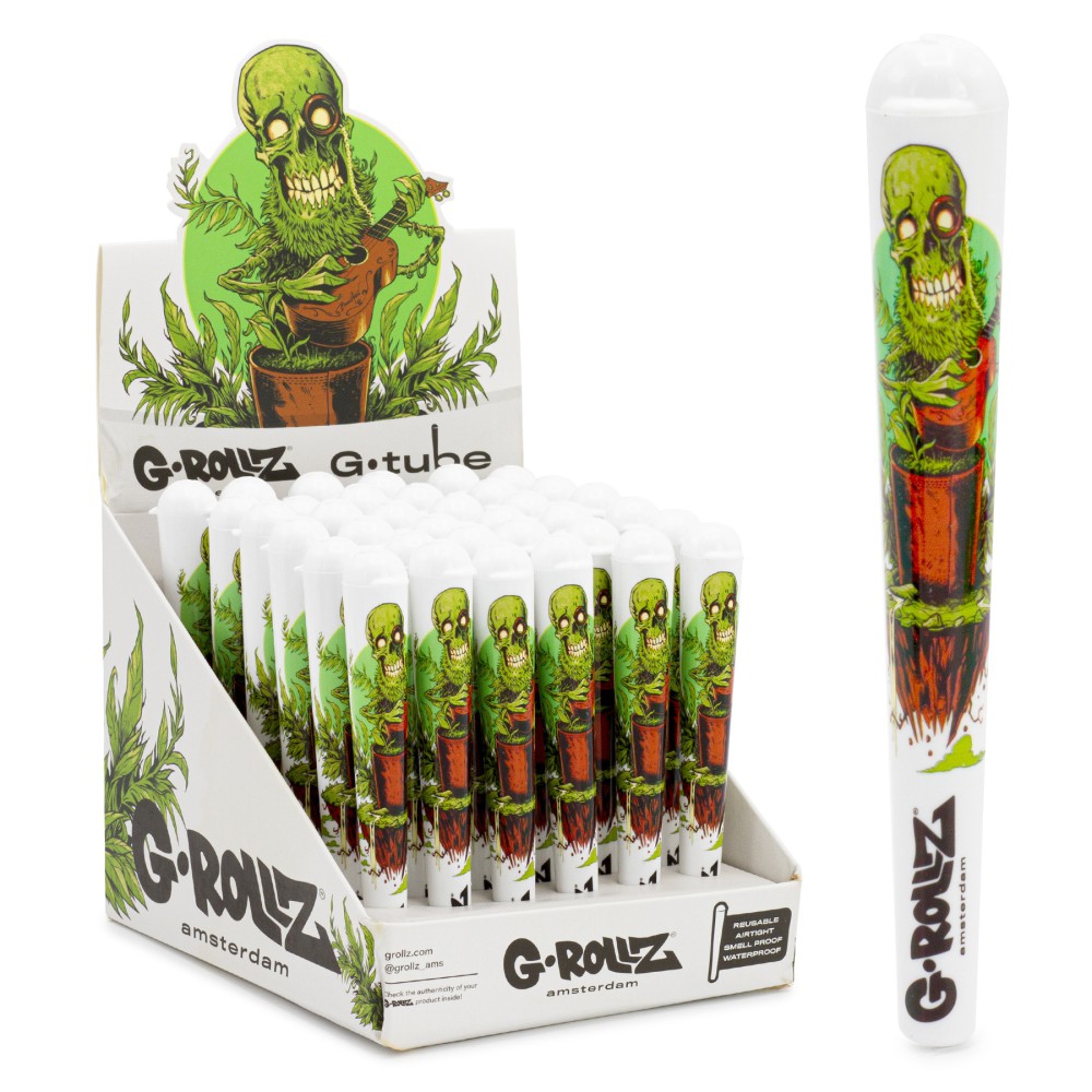 G-Tube | " Amsterdam Grassroot Skeleton " Weiss Cone Holders 36er Display