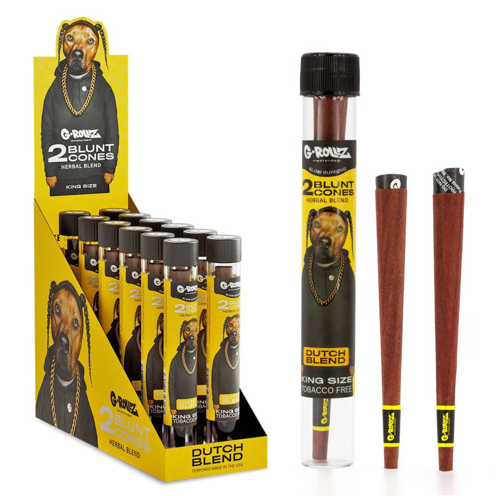G-ROLLZ,  Pre-Rolled " The Dog  " Blunts Fabulous Face (12er-Display, 24 Kegel)