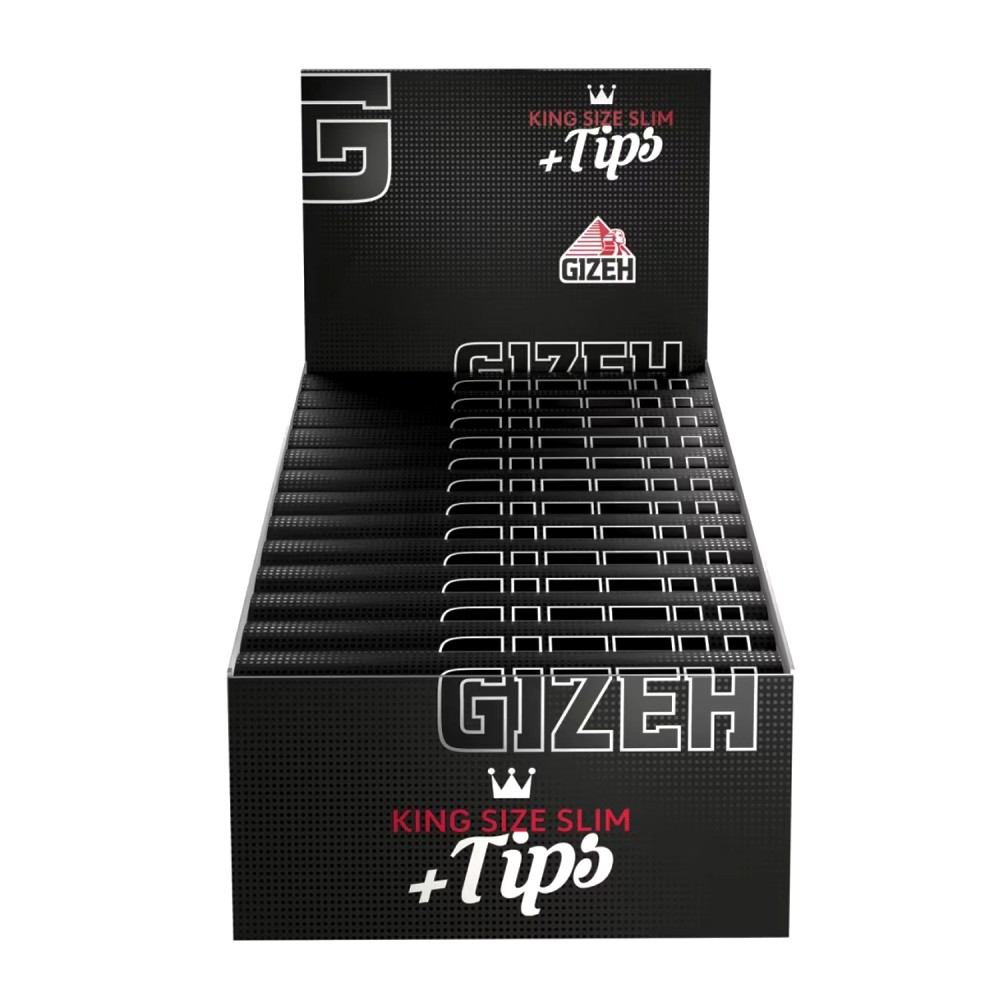 GIZEH Black KS Slim+ FilterTips 25er a34 Blättchen