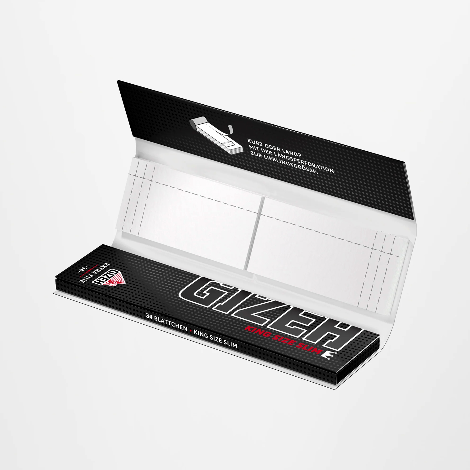 GIZEH Black KS Slim+ FilterTips 25er a34 Blättchen