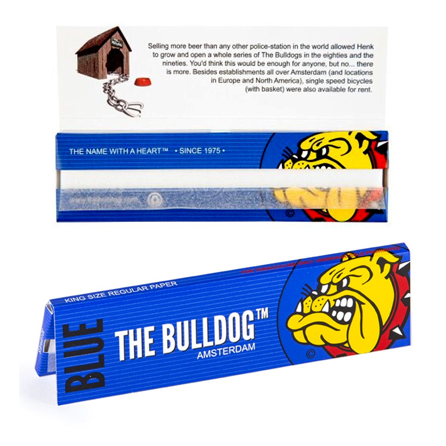 The Bulldog Blau King Size 109x53mm, 32 Blatt